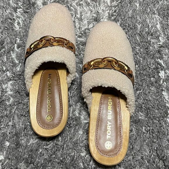 NIB Tory Burch Jessa Shearling Clog - Picture 8 of 13